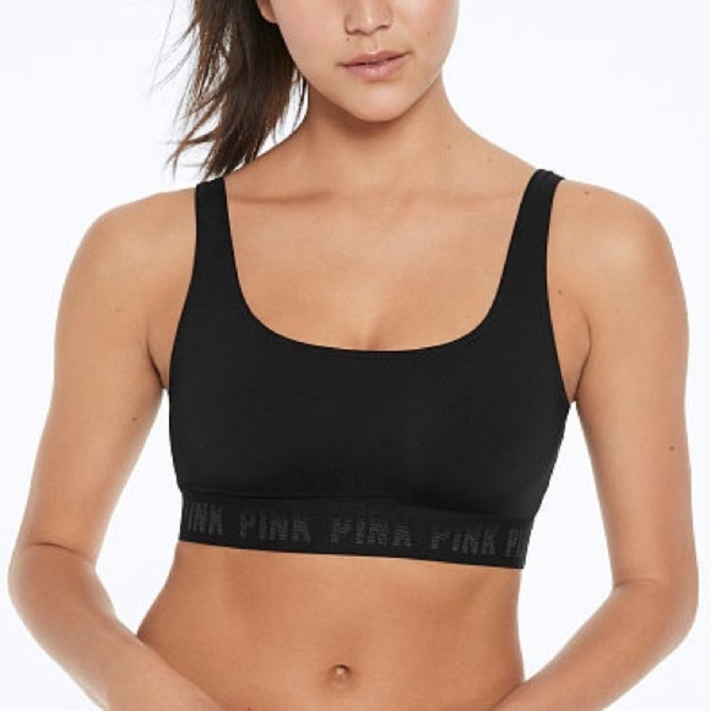 Pink Victoria’s Secret Black Ultimate Sports Bra M